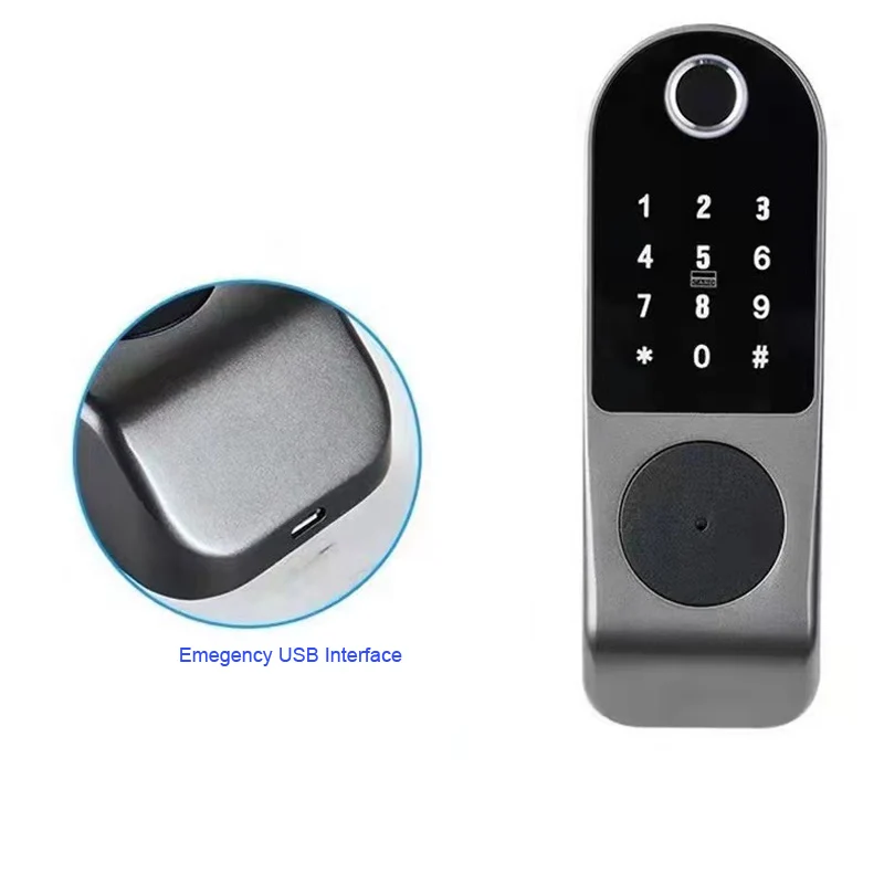 Tuya App-Smart Double Side Fingerprint Lock, impermeável, Home Security, senha digital, RFID, Keyless Entry Door Lock, Novo