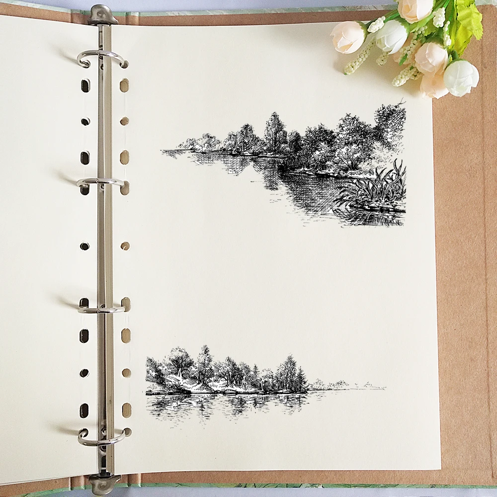 Naturalna sceneria transparentne wyraźne znaczki nowy 2021 gumowa silikonowa pieczątka dla majsterkowiczów Scrapbooking tworzenie kartek Album