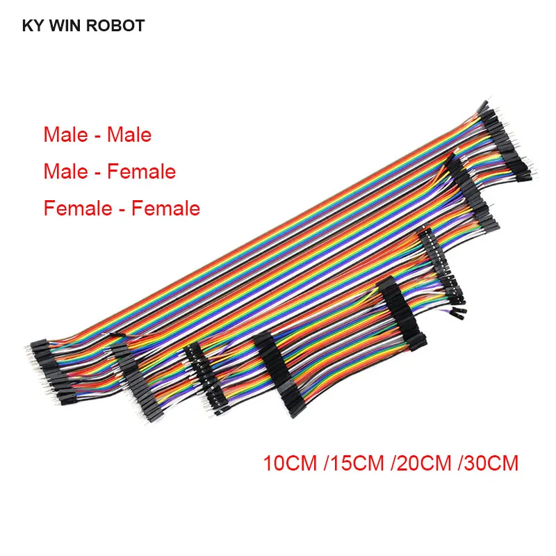 Dupont Line 10cm 15cm 20CM 30CM Male to Male+Female to Male + Female to Female Jumper Wire Dupont Cable for Arduino DIY KIT
