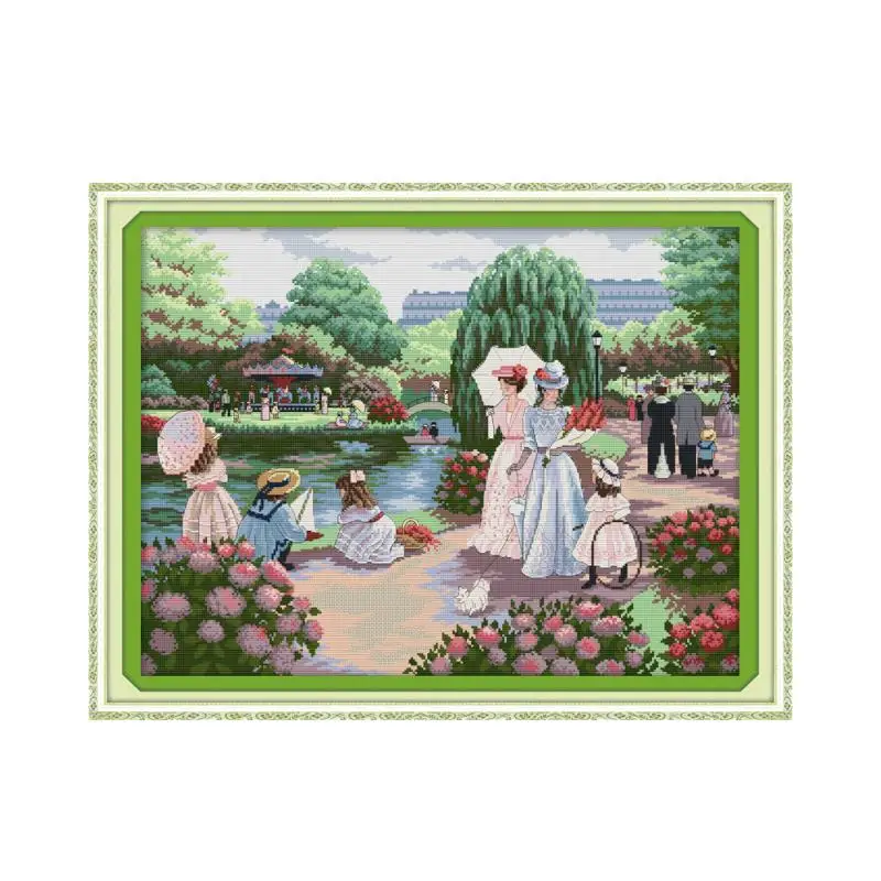 Outing cross stitch kit 14ct 11ct count printed canvas stitching embroidery DIY handmade needlework