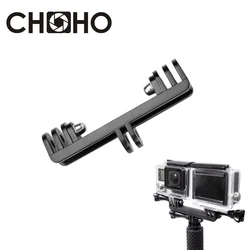 Double Bracket Bridge Connector Screw For Gopro hero 13 12 DJI OSMO Action 4 5pro Insta360 X4 X3 Selfie Holder Flash Mount