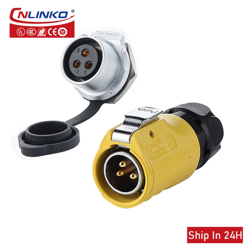 

Cnlinko LP20 Aviation 3 4pin 20A Waterproof AC500V Power Connector for Industrial Automobile Medical Outdoor Lighting Accessorie