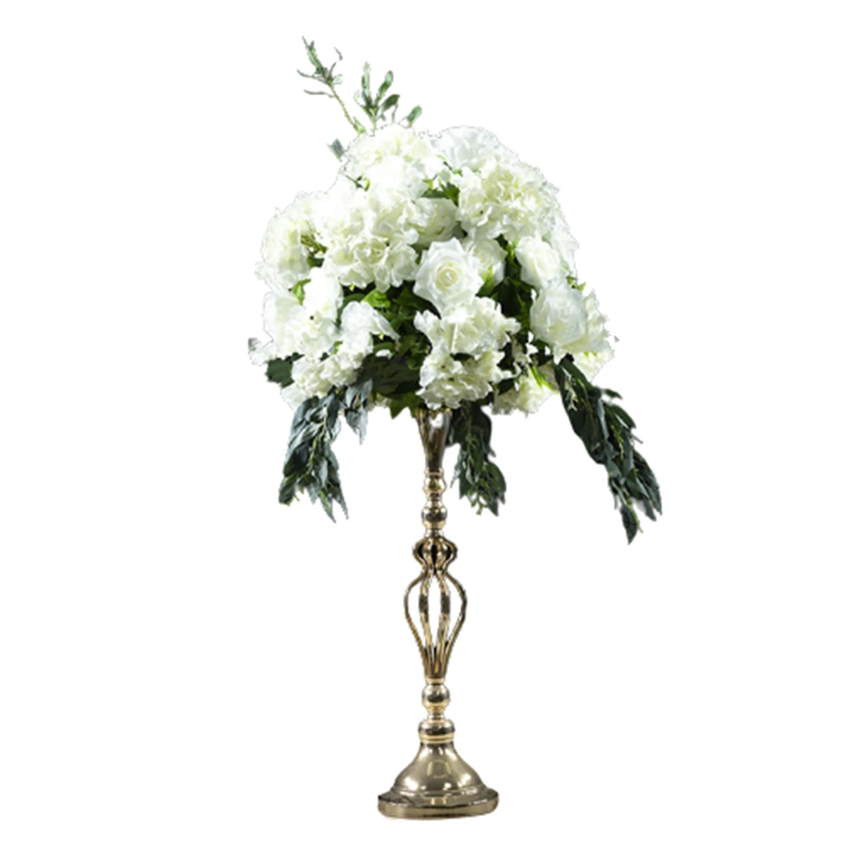 13pcs)60cm Tall new tall trumpet shape gold  flower stand flower vase for wedding AB0849