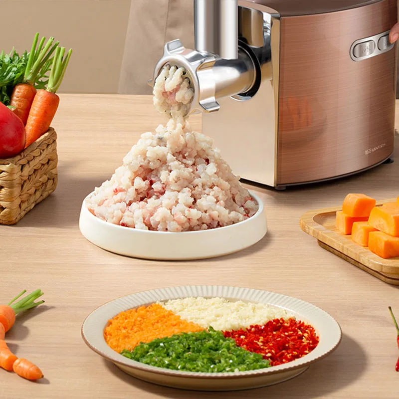 المطاحن الكهربائية اللحوم الفولاذ المقاوم للصدأ الثقيلة المفرمة السجق ستوفير الطعام المعالج الأجهزة المنزلية المروحية للمطبخ