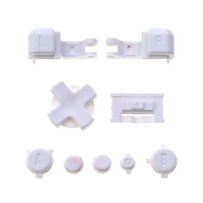 أزرار مجموعة كاملة من YuXi زر B L R LR زر التشغيل والإيقاف D-Pad مفتاح للعبة Gameboy Advance SP لوحدة تحكم نظام التشغيل GBA SP