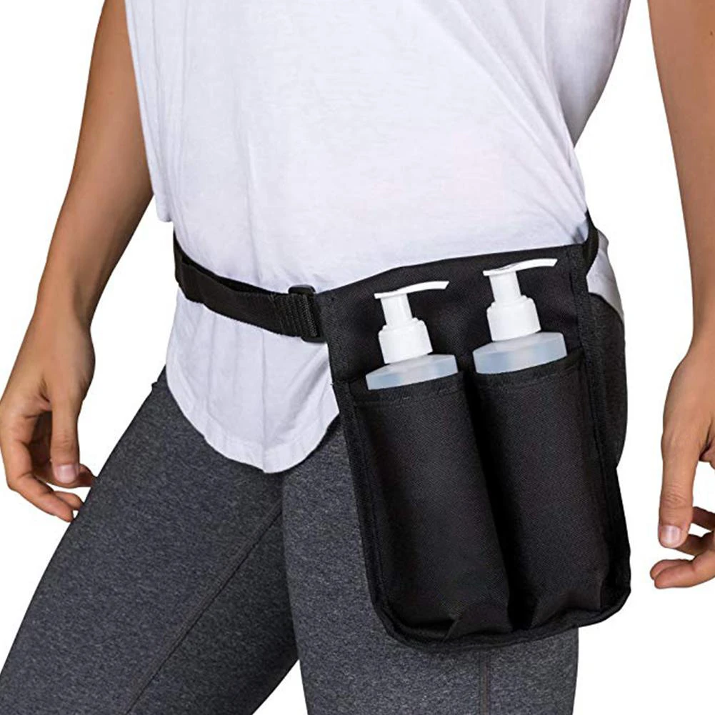 Waist Massage Bottle Holster Adjustable Double Holder For Massage Oil Lotion Essential Portable Durable Health Preservation