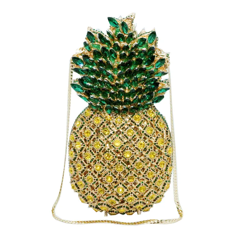 Have Stock  Factory has stock tropical fruit pineapple evening pack cocktail party dinner pack luxury diamond upscale atmosphere