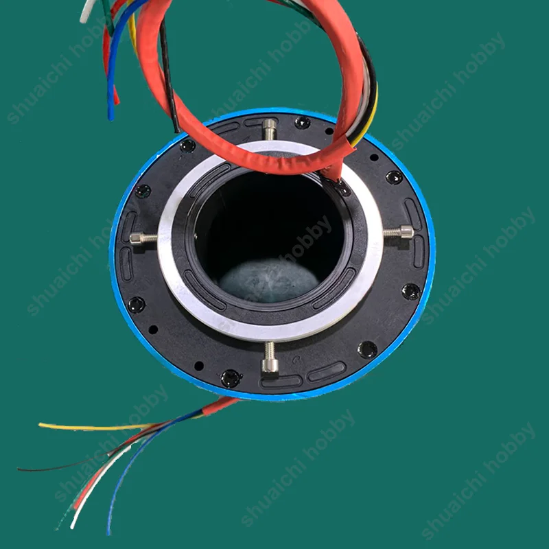 1 قطعة 6CH 2A 5A 15A 20A 6 أسلاك 12.7/25.4/38.1/50 مللي متر رمح مجوف الانزلاق موصل جامع الروتاري المشترك زلة حلقة ماكس 600 دورة في الدقيقة #4