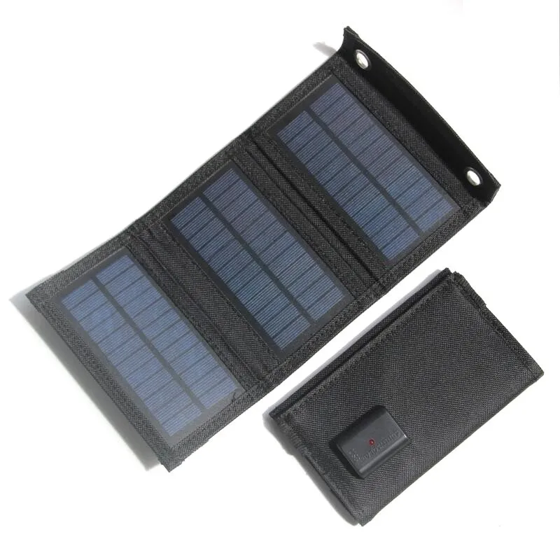 Cargador portátil pequeño de 4,5 W, bolsa Solar plegable para teléfono móvil, paneles solares plegables para acampar al aire libre con puerto USB
