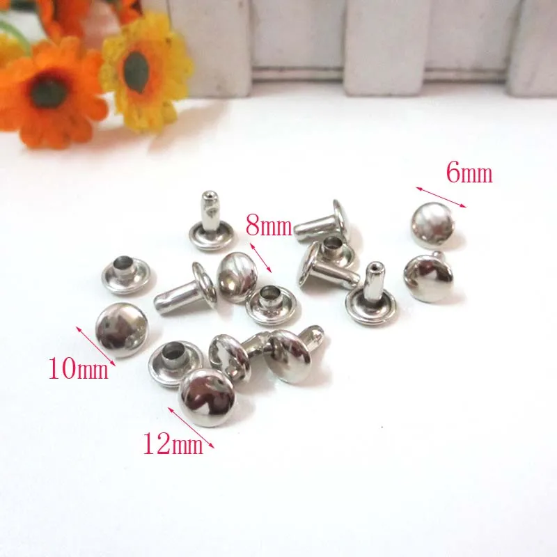 Double cap rivets setting tool punch setter hand tool Steel spike studs for leather craft 6mm/8mm/10mm