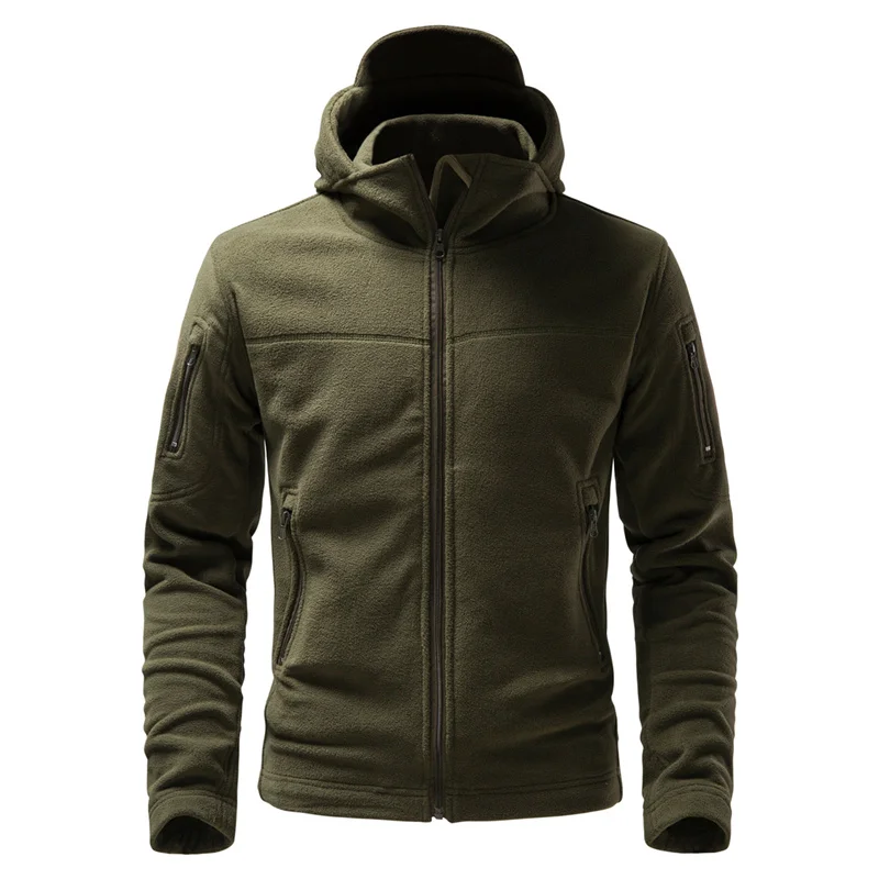 Spring and Autumn New Men\'s Pure Color Windproof Jacket Fashion Hooded Casual Jacket Outdoor Mountaineering Wear