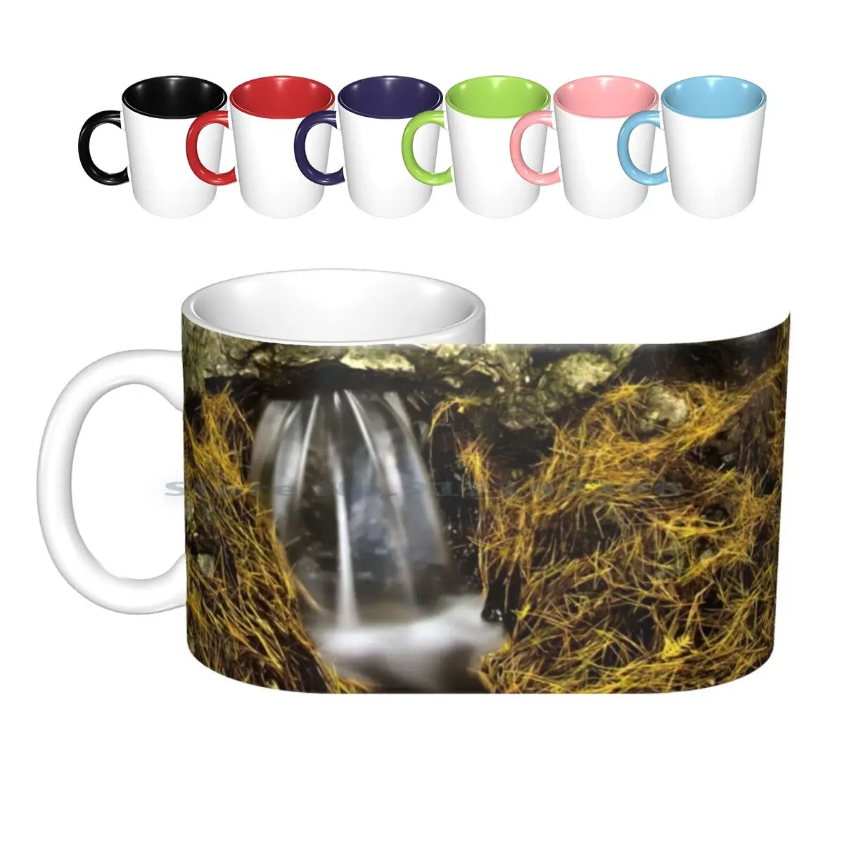 Little Water Fall Ceramic Mugs Coffee Cups Milk Tea Mug Tags Falls Waterfall Autumn Hdr Wellesley Massachusetts Landscape Fall