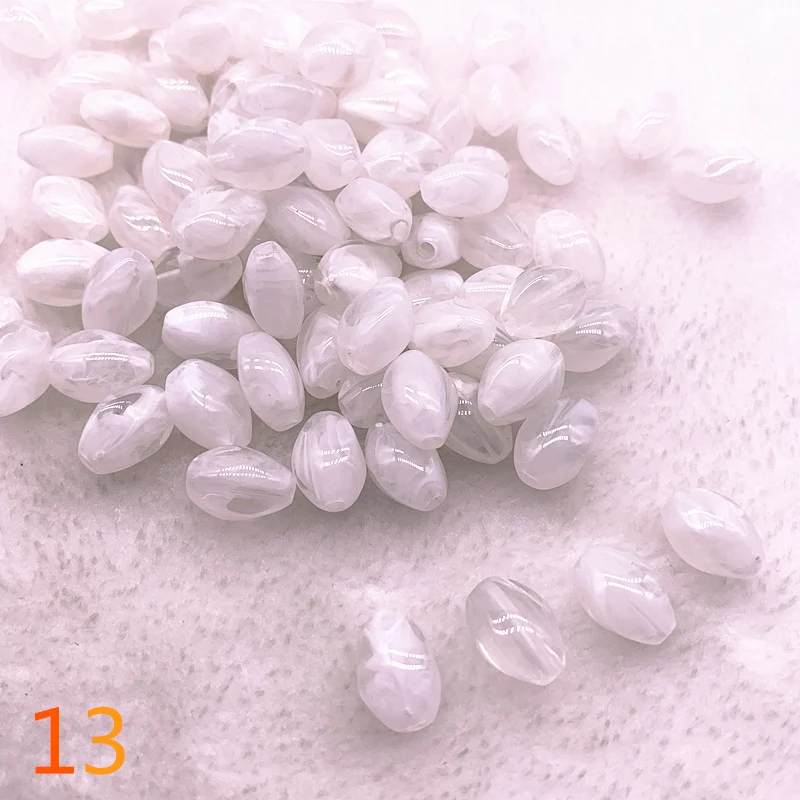 30pcs13*8*7mm oval shape Acrylic Beads Spacer Loose Beads For Jewelry Making DIY Bracelet