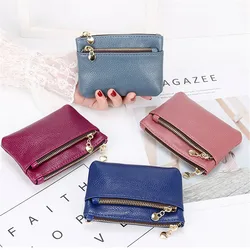 Fashion Pu Leather Coin Purse Women Mini Slim Purses Kids Coin Pocket Wallets Business Card Holder Zipper Money Change Pouch