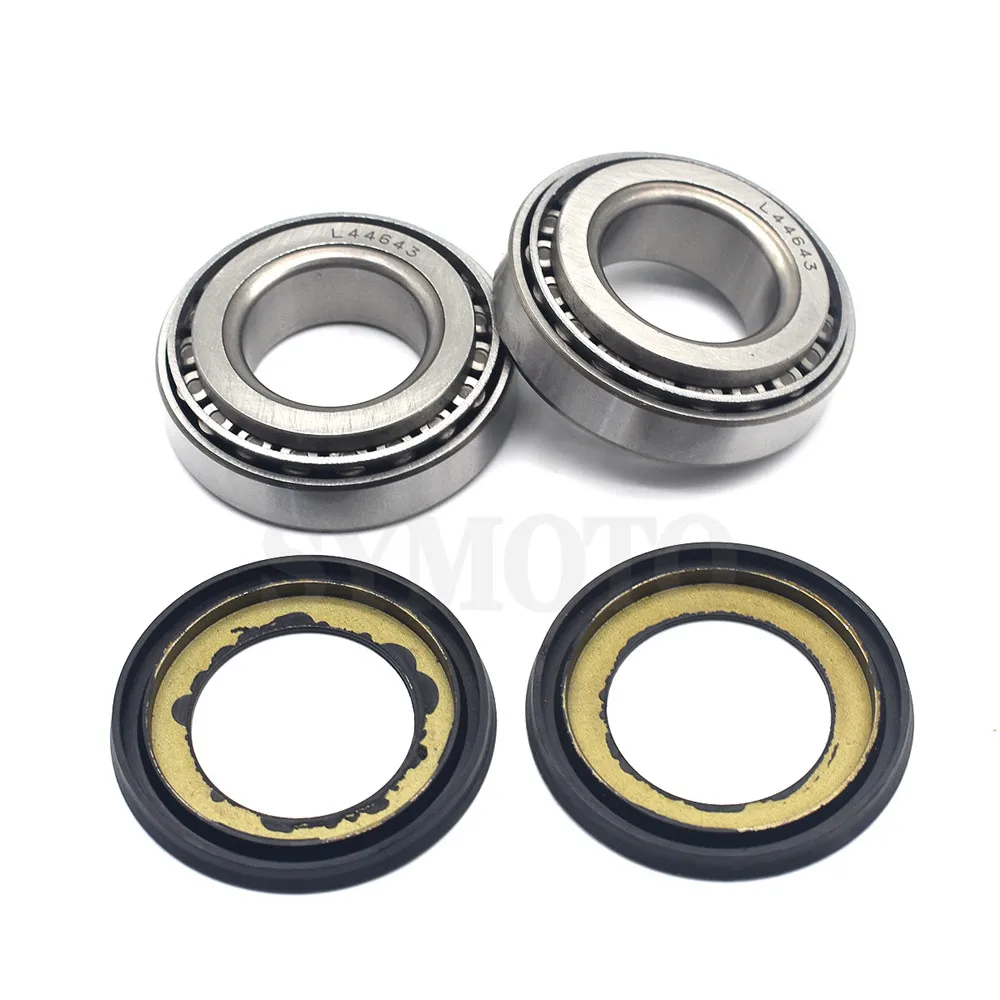 Motorcycle Bearing CONE L44643 Steering Head Bearing With Seal For Harley Touring Sportster 883 1200 XL Dyna Softail ALL 25x50mm