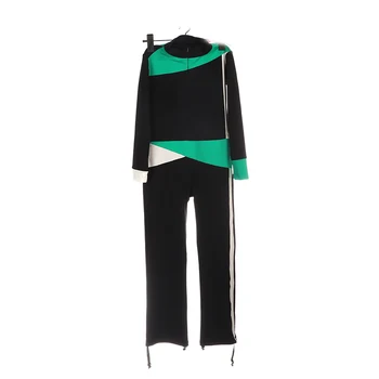 Figure skating sweater clothing short piece biker jacket thermal top pants set
