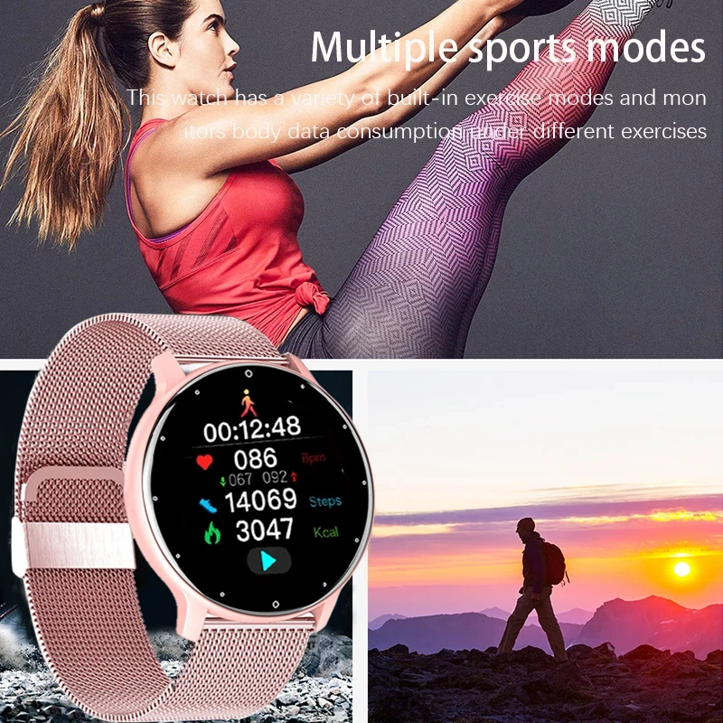 LIGE 2025 Smart watch Ladies Full touch Screen Sports Fitness watch IP67 waterproof Bluetooth For Android iOS Smart watch Female