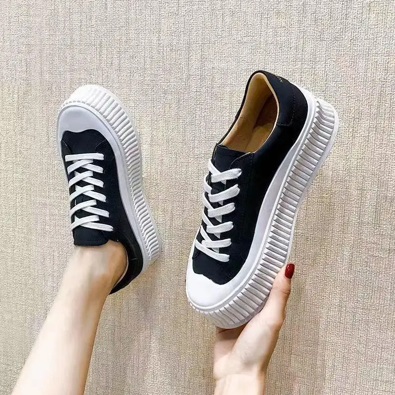 41 42 Big Size White Shoes Women Genuine Leather Platform Sneakers Comfortable 2021 Autumn New Female Fashion Stateboard Sneaker