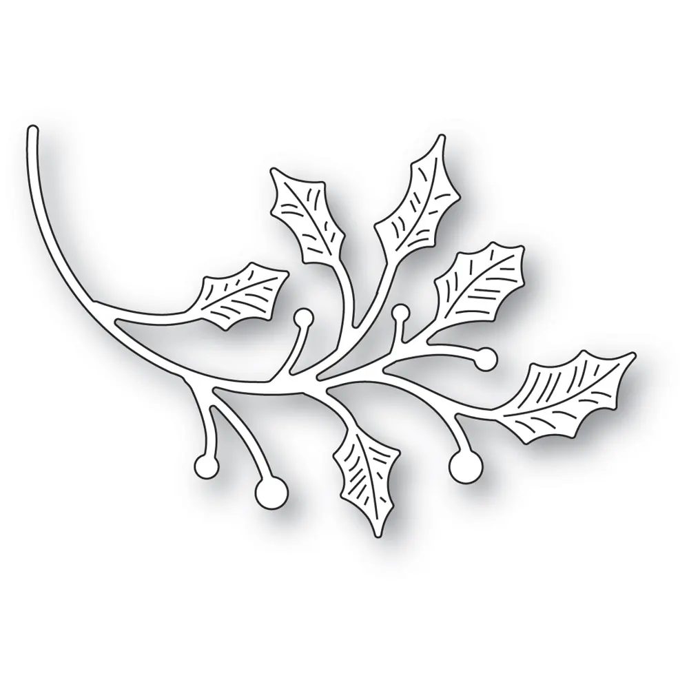 2021 AliliArts Metal Cutting Dies Holly branch diy Scrapbooking Photo Album Decorative Embossing PaperCard Crafts Die