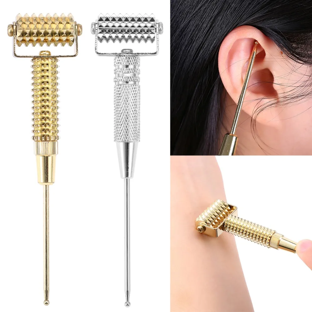 Facial massager Auricular point probe acupuncture point needle probe facial firming body spring roller massager body