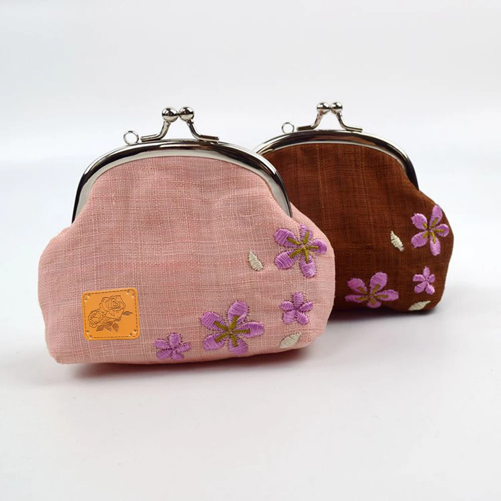 Backpack Flower Leather Handmade Labels With Rose Logo For Gloves Hand Made Leather Patches For Scarf Tags Accessories