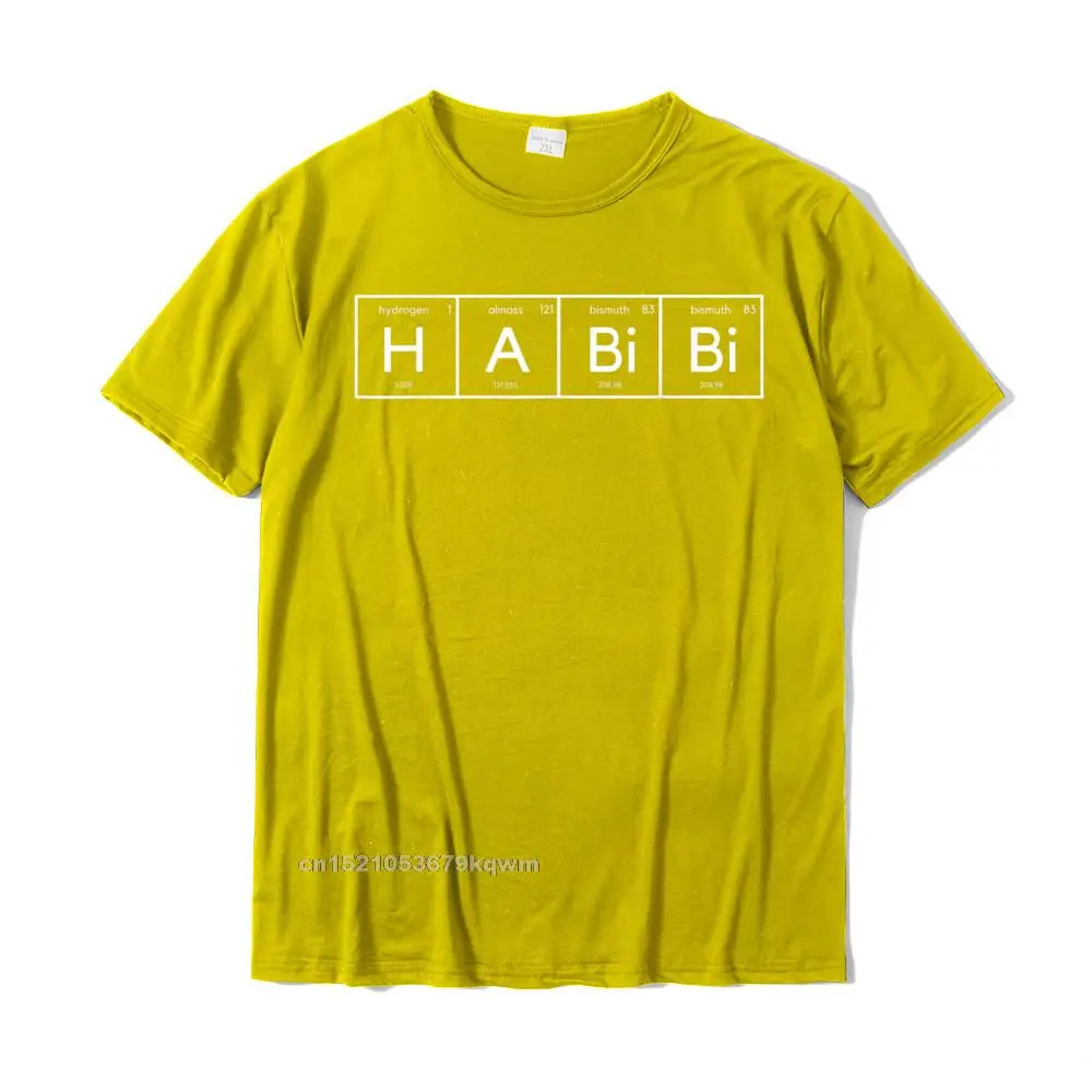 Habibi Funny Arabic Lebanese Word Periodic Table T-Shirt Men Designer Simple Style Tops & Tees Cotton T Shirt Funny