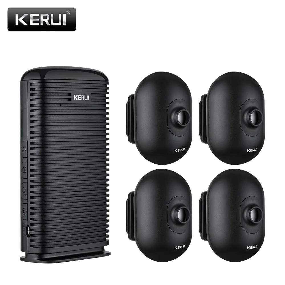 KERUI Outdoor Wireless PIR Motion Detector Waterproof Infrared Home Security Alarm System Driveway Garage Vehicle Burglar Alarm