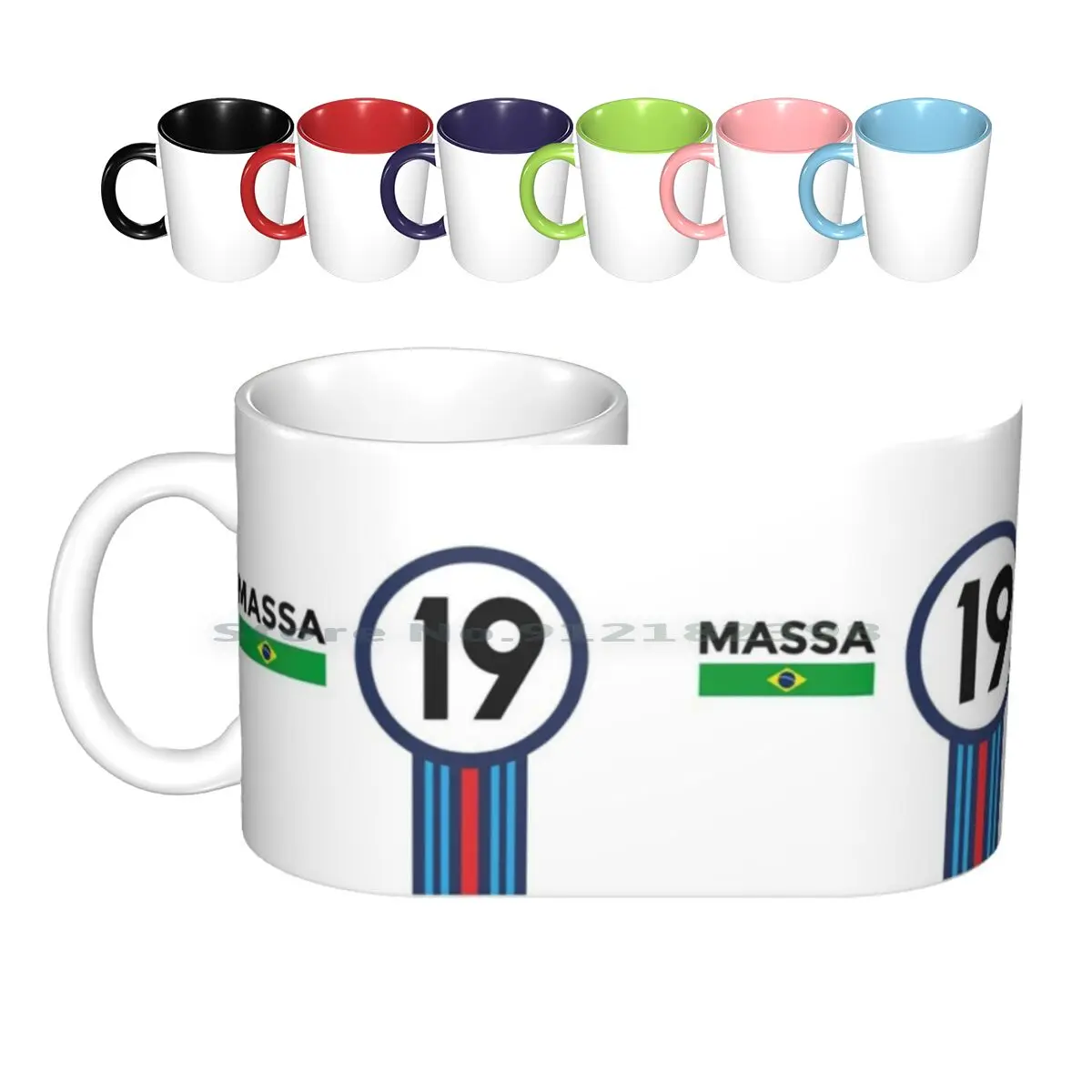 2015-#19 Massa [ V2 ] Ceramic Mugs Coffee Cups Milk Tea Mug Racing 2015 Motorsport 2015 2014 19 Massa Felipe Massa Creative