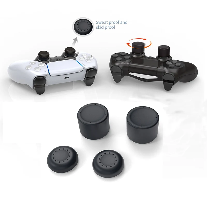 4 sztuk silikonowe Joystick czapki dla PS5 kontroler uchwyt na kciuki Thumbstick Cap ochronna pokrywa dla Play Station5 akcesoria