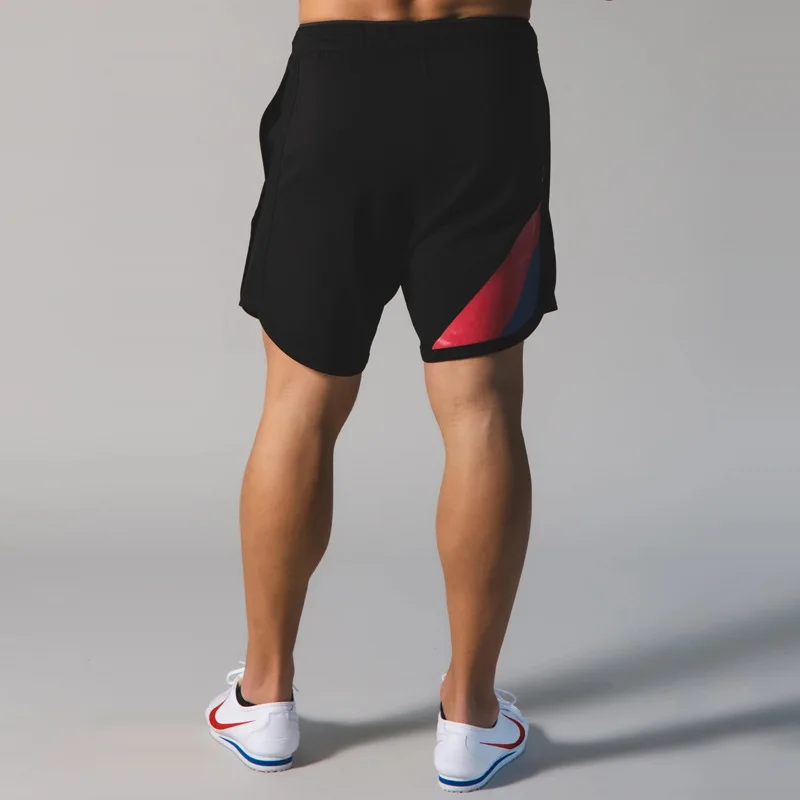 Summer New Brand Mens Fitness Running Breathable Elastic Casual Shorts Mens Black Gym Bodybuilding Training Sports Shorts