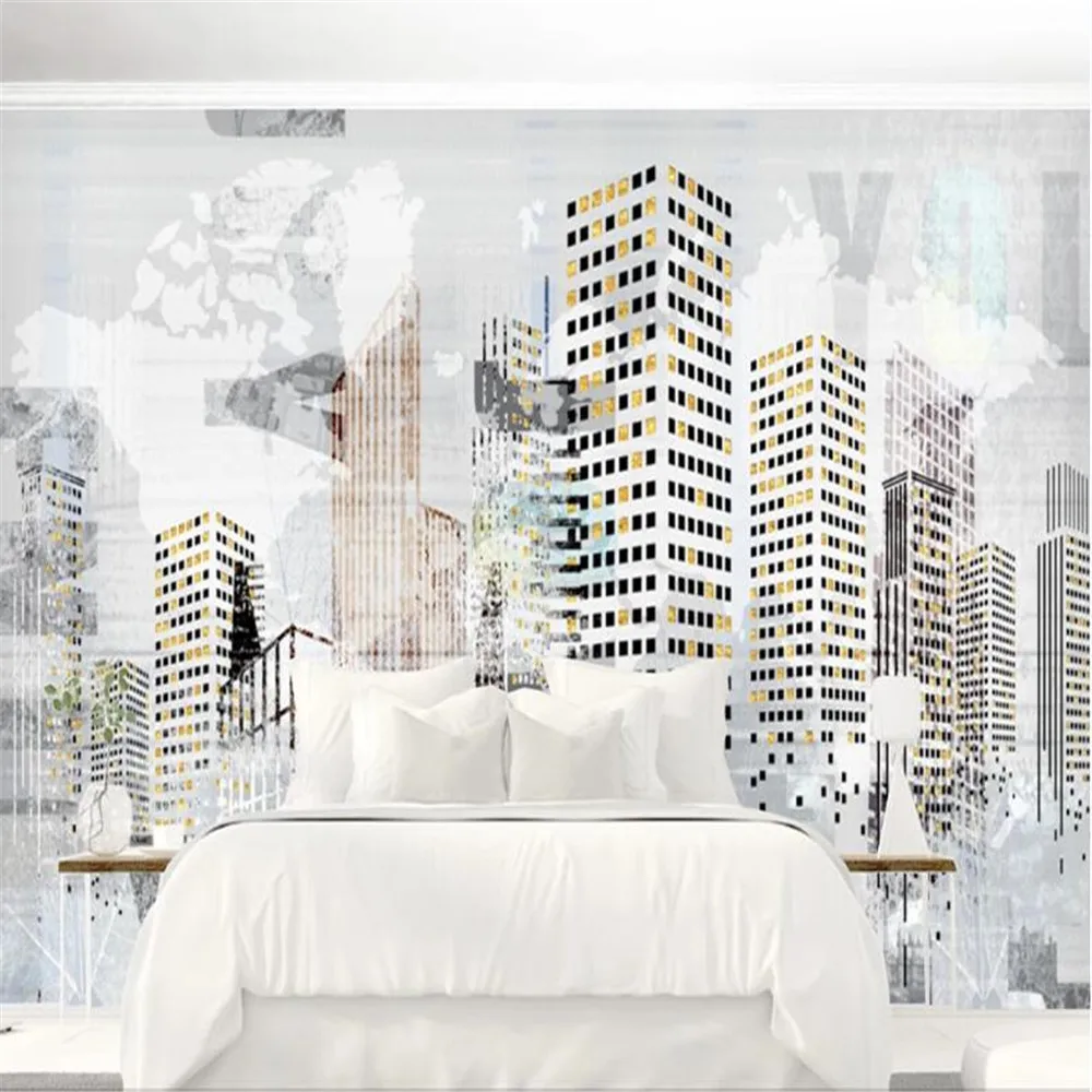 

Milofi custom wallpaper mural abstract modern minimalist retro urban architecture Nordic decorative painting background wall