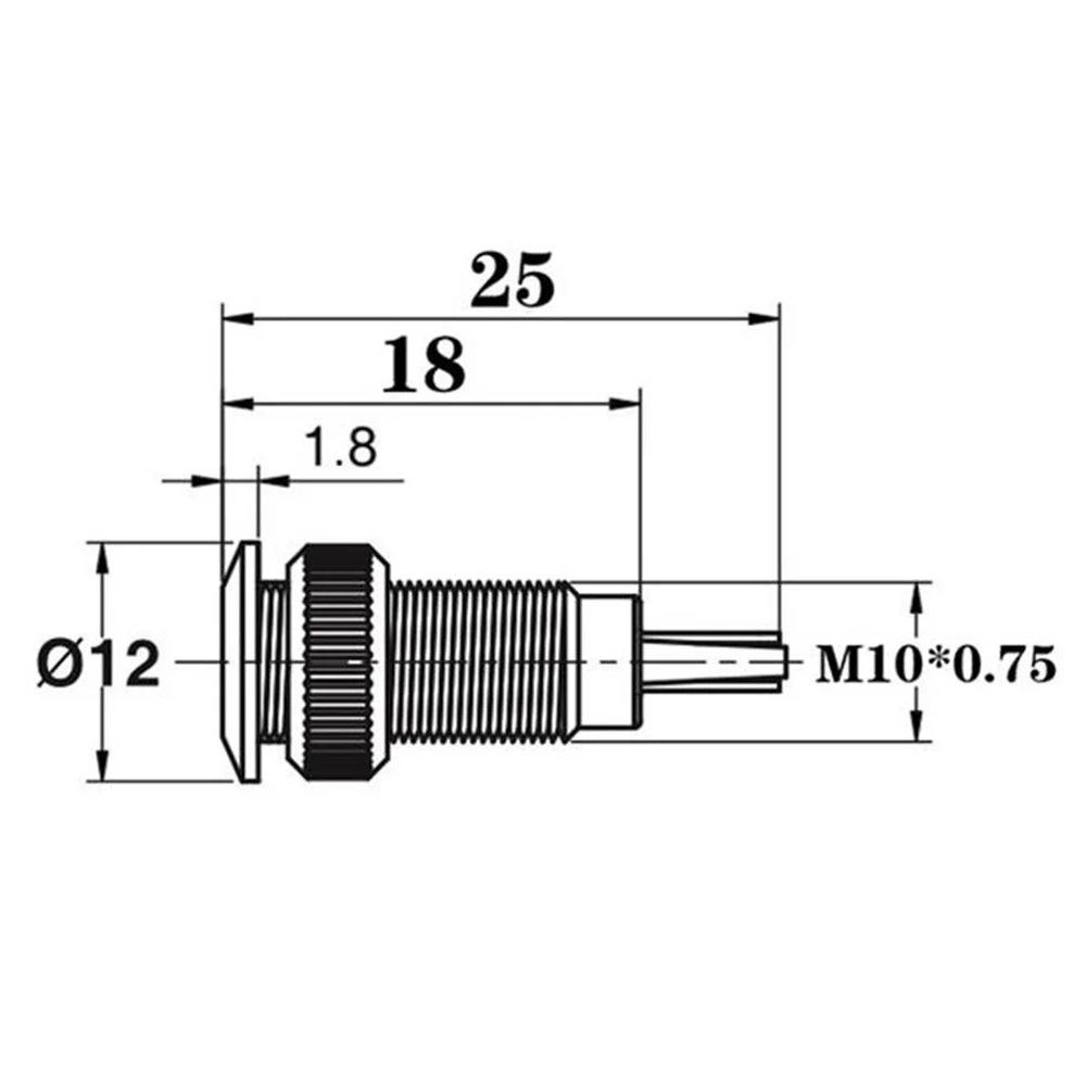 1 pçs 10mm 6v 12v 24v 220 vcôncavo cabeça led metal luz indicadora 10mm à prova dwaterproof água lâmpada de sinal vermelho amarelo azul verde branco