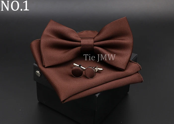 Herren Klassische Helle Farbe Bowtie Set Grün Rosa Blau Rot Fliege Manschettenknöpfe Hochzeit Krawatten Taschentuch Party Geschenk Krawatte Hemd zubehör – Detail 1