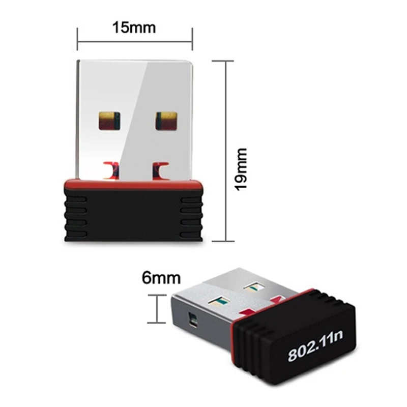 TEROW 150Mbps Network Card MT7601 Mini Wireless 2.4G Wifi Adapter WLAN USB2.0 2dBi for Tablet/PC/TV Box/CCTV/Desktop