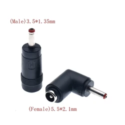 10pcs Female 5.5mm x 2.1mm to Male 3.5mm x 1.35mm DC Power Converter Plug Jack Adapter Barrel Plug Connector for Wall Chargers