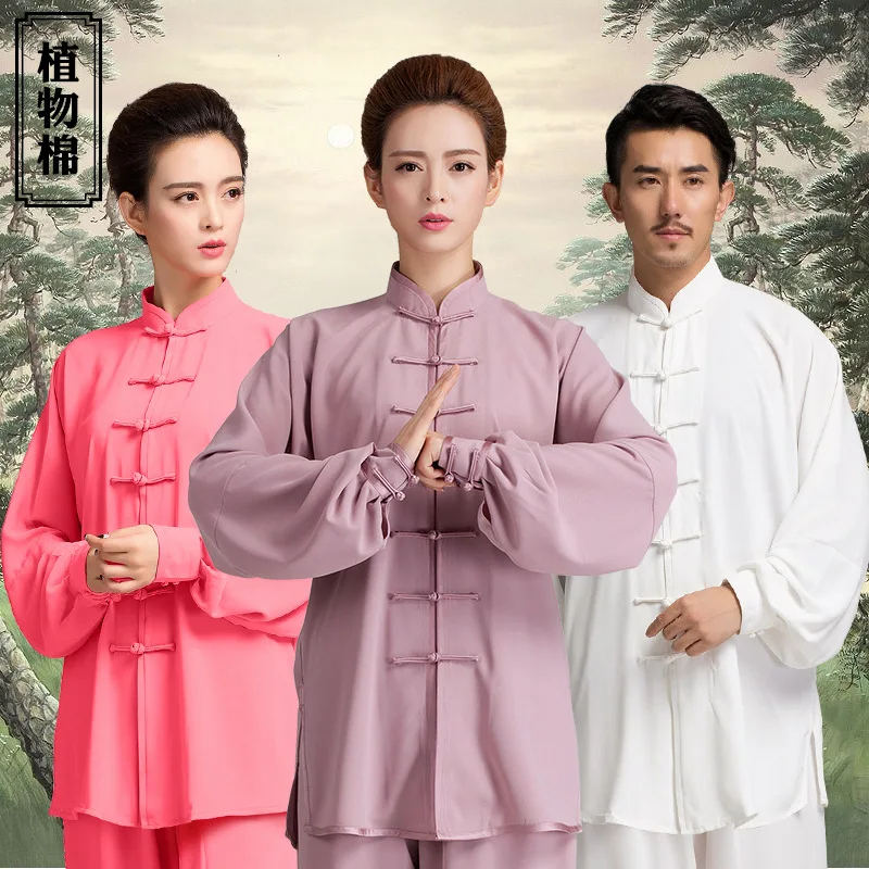 

Taichi Uniform Cotton Exercise 9 Colors Kungfu Clothing For Children Adult Martial Arts Suit