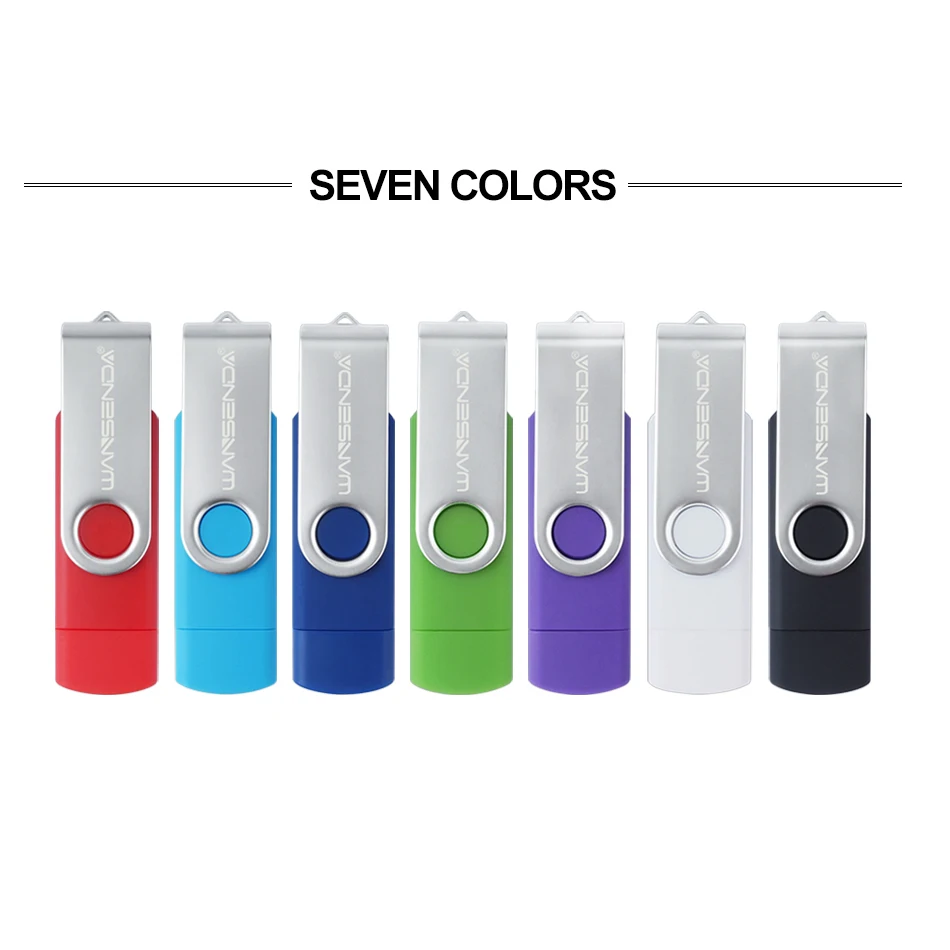 Wansenda ออตแลนโด2 in 1ไมโคร USB 3.0แฟลชไดร์ฟ16GB 64GB 128GB 256G เพนไดรฟ์สำหรับอุปกรณ์แอนดรอยด์/แท็บเล็ต PC