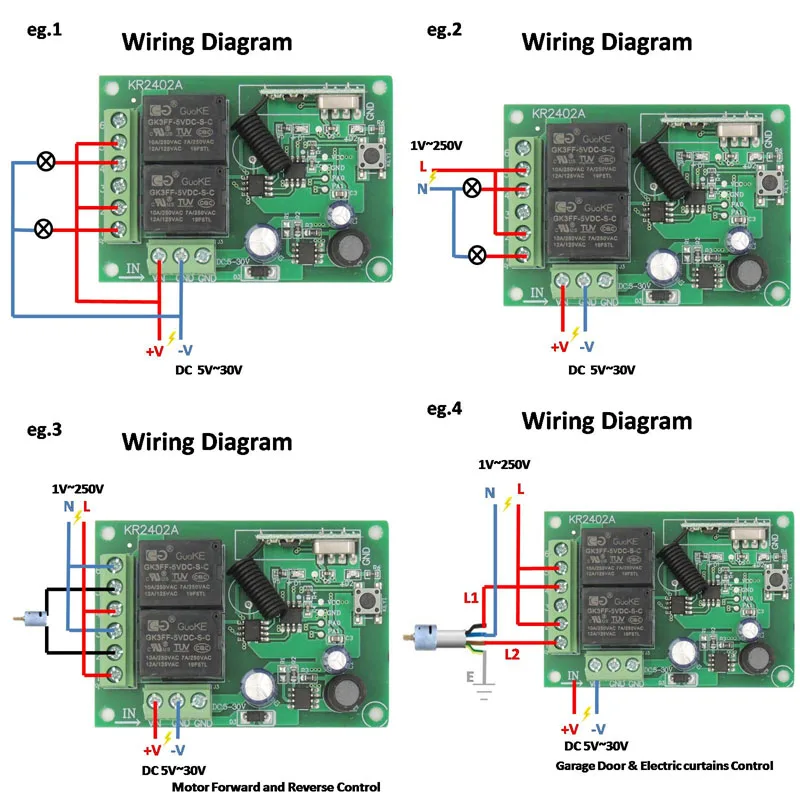 Rf pilot zdalnego sterowania System 433Mhz uniwersalny bezprzewodowy przełącznik DIY DC 5V ~ 30V 2CH rf przekaźnik odbiorczy pokładzie i daleki