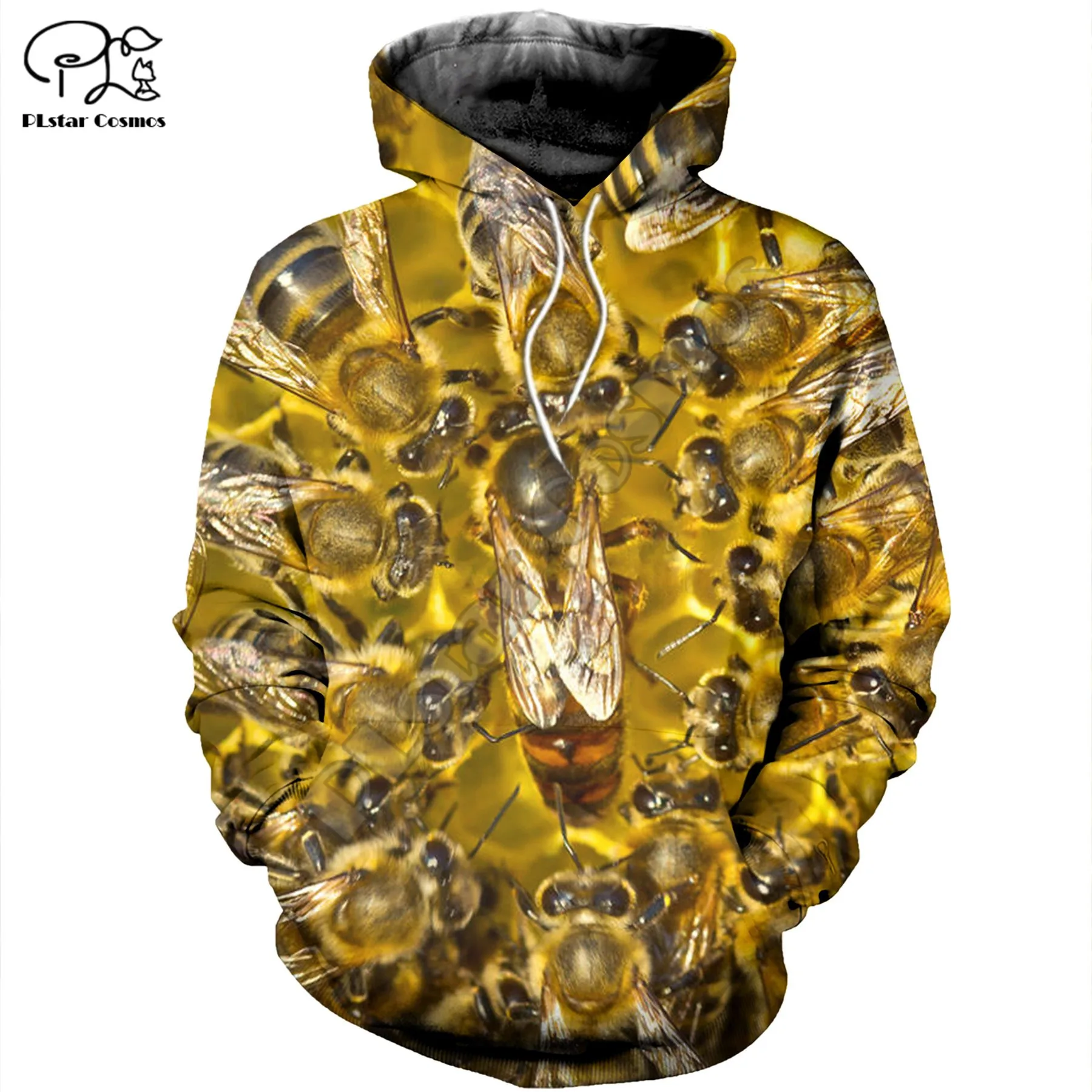 

PLstar Cosmos Funny Animal Honey Bee 3D Print New Fashion Hoodies Sweatshirts Zip Hooded For Men/Women Casual Streetwear B18