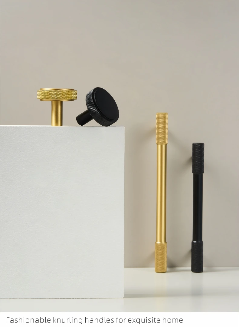 Dooroom Messing-Rändelgriffe, lange runde moderne Griffe für Möbel, Schränke, Kleiderschränke, Kommoden, Schuhschränke, Schubladen, Schränke, Weinregale, Bar-Knöpfe – Detail 7
