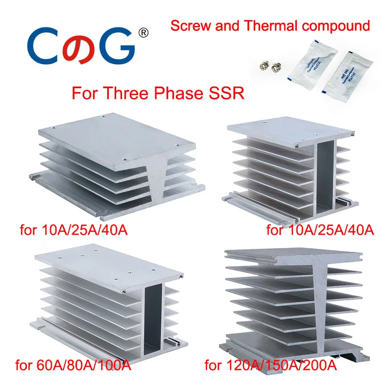 CG 3 Phase 120A 150A 200A DA Three Phase SSR DC Control AC Solid State Relay SSR 3-32V DC To 24-480V AC