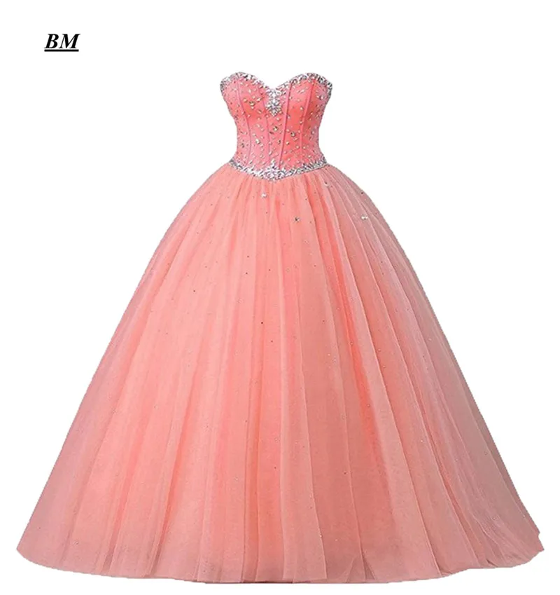 Бальное платье BM из тюля, платье для Quinceanera 2019, милое платье для милой девушки 16, платье с бисером, бальное платье для выпусквечерние вечера, бальное платье для отладки на 15 лет, BM207