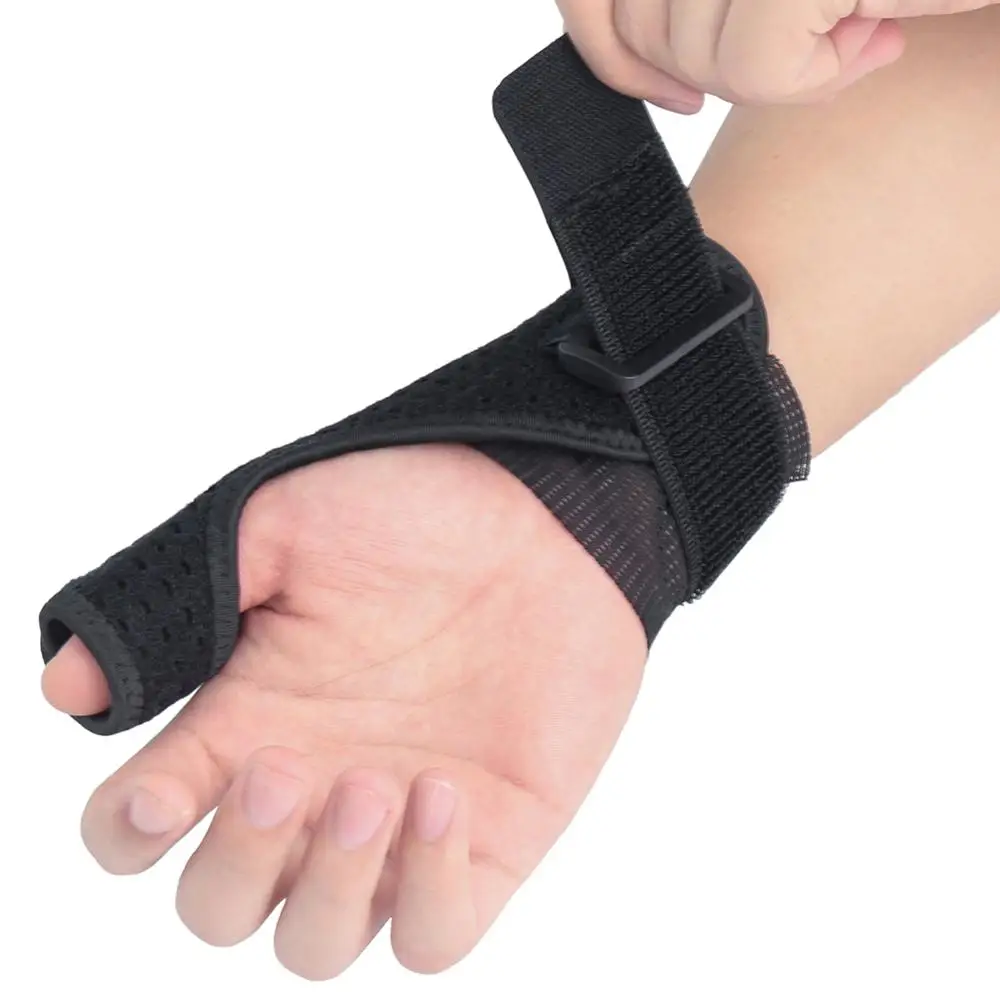 1pc Wrist Support Thumb Cover Left / Right Hand Adjustable Compression Forearm Wrap Belt Strap Protector