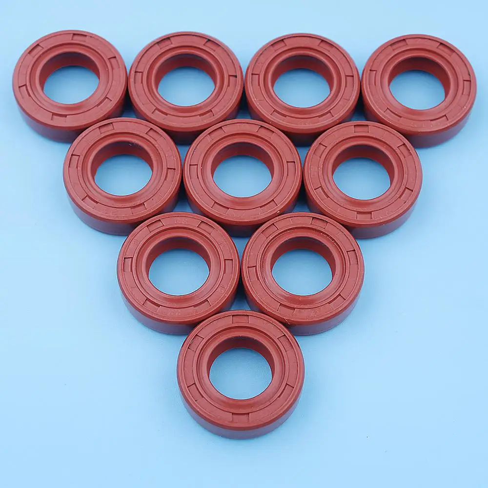 10pcs/lot Oil Dust Seal 12x22x7mm For TC Double Lips w/ Spring Metal Case 12mmx22mmx7mm Replacement Spare Parts Garden Tools