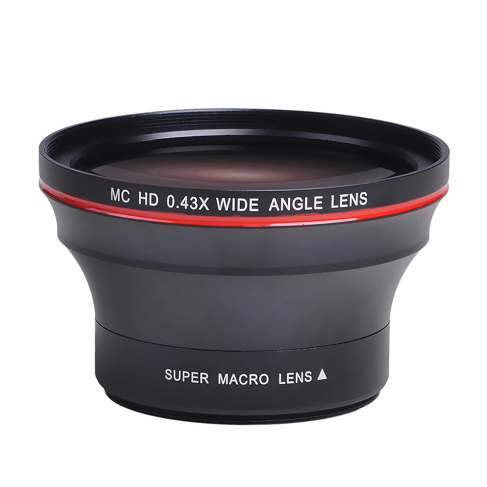 1Pc 0.43x55MM Professional HD Wide Angle Lens with Macro Portion for Nikon D7100 D7000 D5500 D5300 D5200 D5100 D3300 D3200 D3100