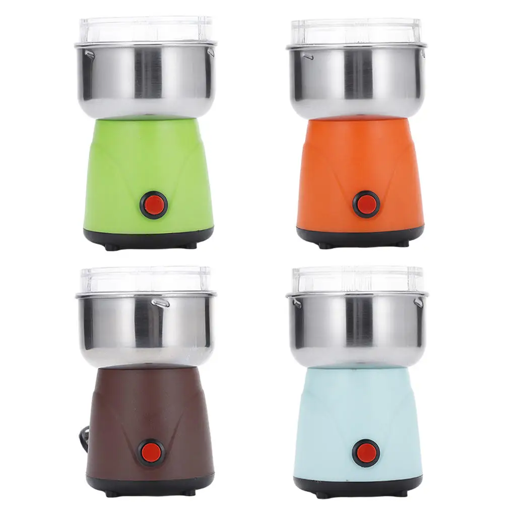 Electric Coffee Bean Grinder Household Portable Stainless Steel Blade Multifunction Grain Grinder Spice Grinder for Daily Use