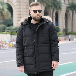 Winter Men's Warm, Casual and Fashionable Down Jacket, Long and Loose Oversized Jacket