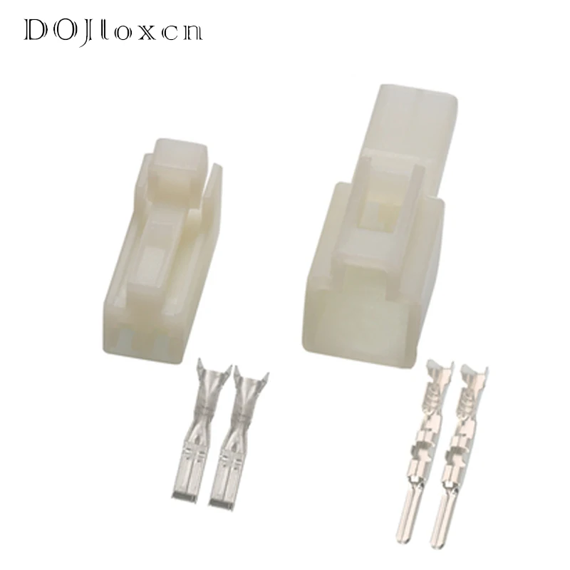 1/5/10/20/50/Sets 2 Pin Male Female White Plastic Jack Adapter Cable Auto Connector Loudspeaker Plug For Car DJ7021-2.3-11