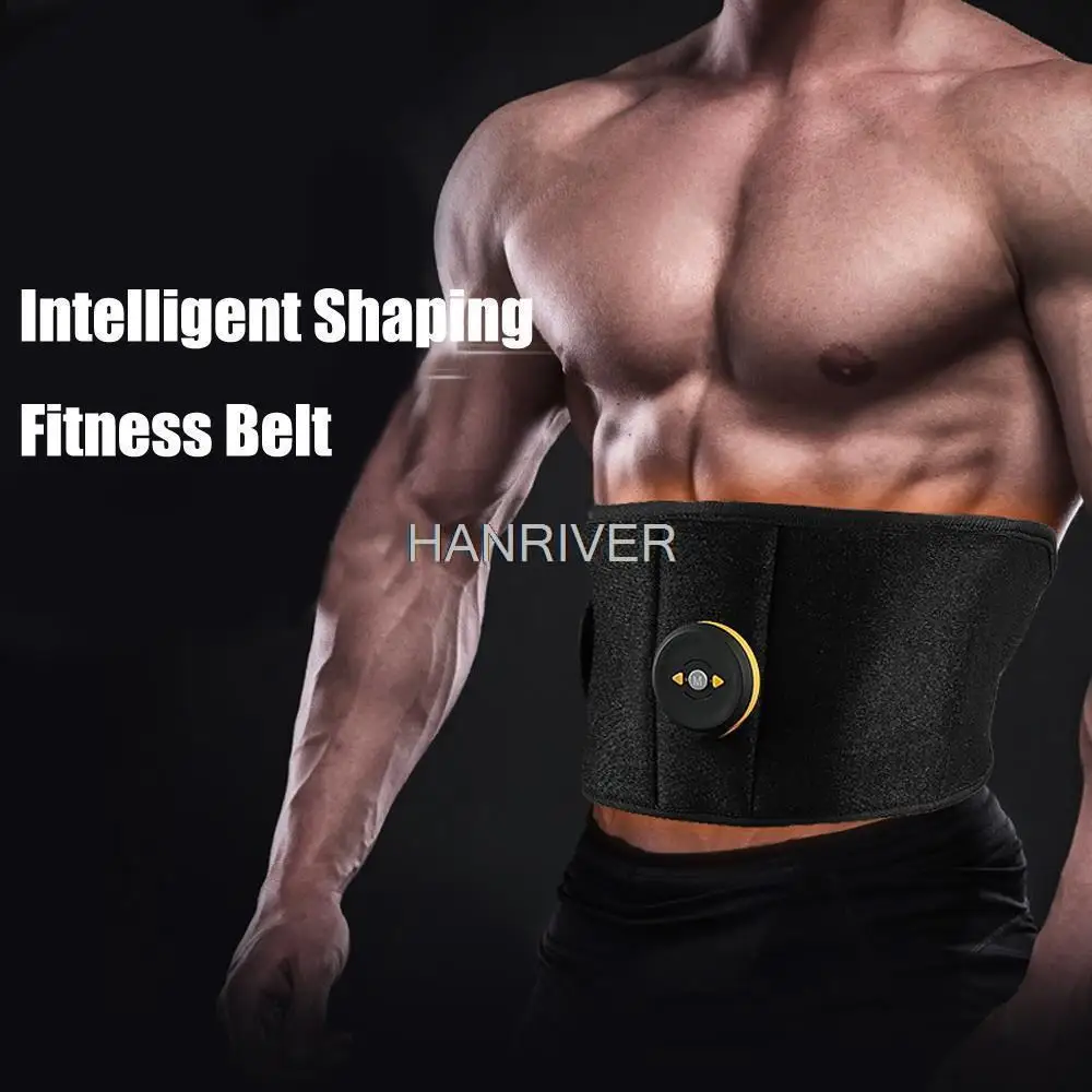 EMS Wireless Muscle Stimulator Trainer Smart Fitness Abdominal Training Electric Weight Loss belt Body Slimming Belt Unisex