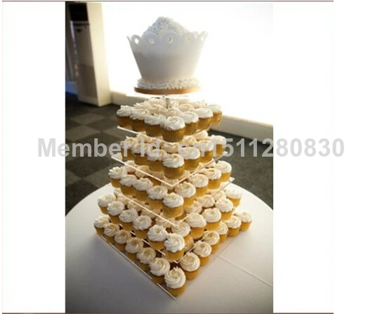 

Hot sales in the 6 tiers exquisite acrylic cake tower wedding party birthday party decorations acrylic cupcake stand decoration